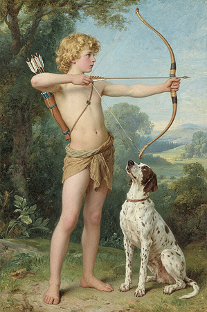hunting boy with dog 2
