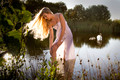 bathing girl