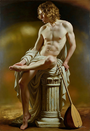 apollo with lute