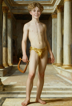 roman harp boy